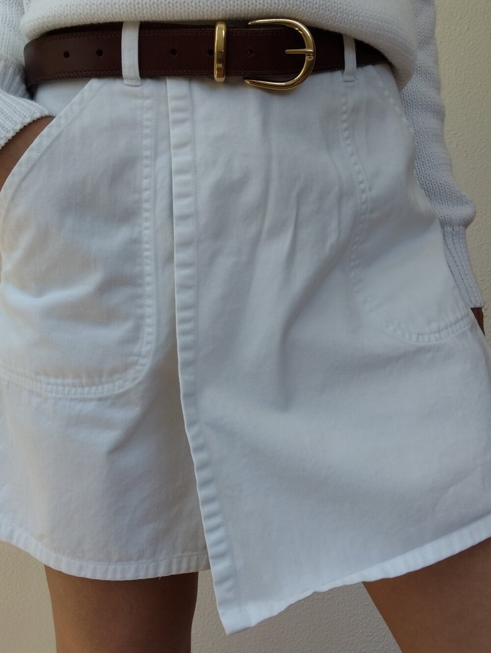 Vintage White Stag Denim Skort / Size 4